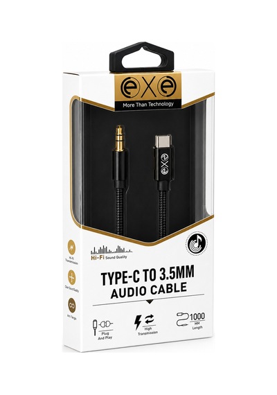 Exe Type-c To 3.5mm Aux Ses Aktarım Kablosu Hi-fi Kalite 1 Metre