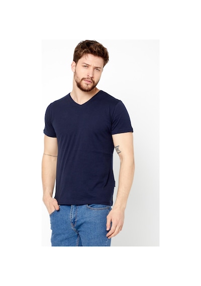 Erkek Çok Renkli T- Shirt Regular Fit Rahat Kesim V Yaka 5'li Basic Tişört Paketi
