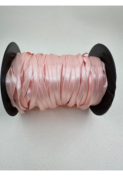 Paşateks 6 Mm Saten Kurdela-10 Metre-açık Pembe