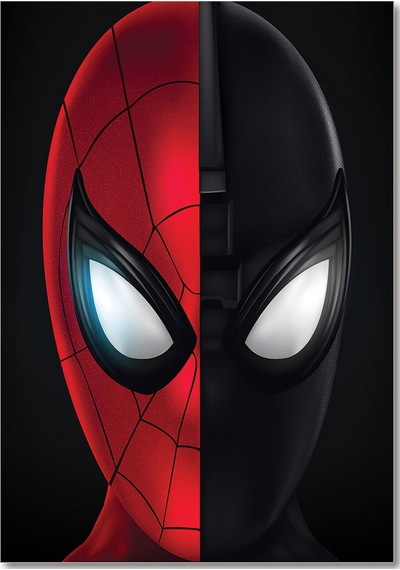 Cakasepetim Spider-man Evden Uzakta İki Yüz Ahşap Mdf Tablo
