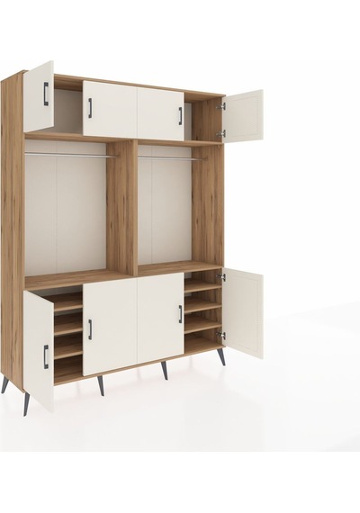 Hyperion Gardrop 10 Raflı 8 Kapaklı 2 Askılı 176x44x221 Çam-aytaşı/çam Aytaşı/çam Hyperion Gardrop 10 Raflı 8 Kapaklı 2 Askılı 176x44x221 Çam-aytaşı/çam Aytaşı/çam