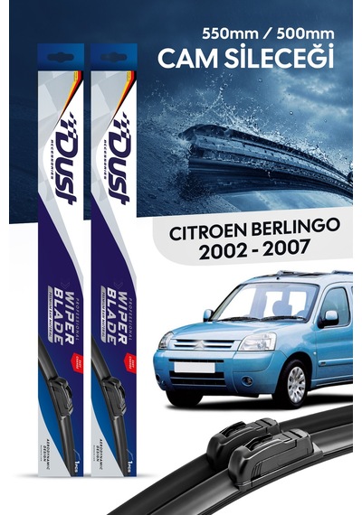 Citroen Berlingo Silecek Takımı 2002-2007 Uyumlu 550mm/500mm