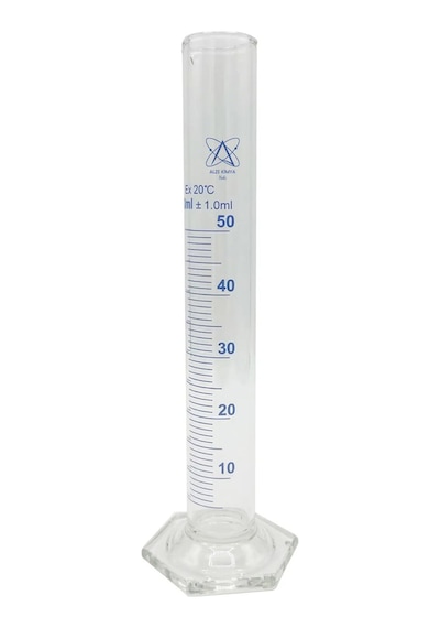 Cam Mezür Dereceli Silindir - Boyut Seçenekleri İle - 50 Ml
