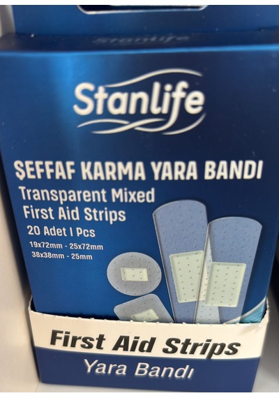 Stanlife Şeffaf Yara Bandı 20li