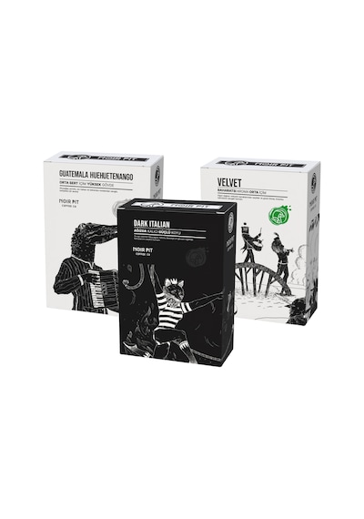 Noir Pit Coffee Co. Guatemala, Velvet Ve Dark Italian Çekirdek Kahve 3x250 G Diğer