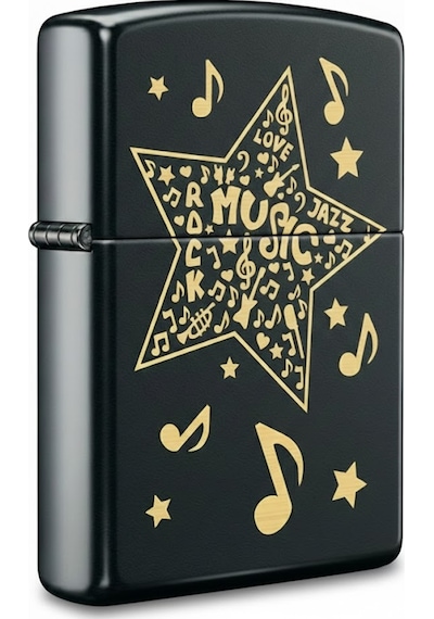 Zippo Music Star Dizayn Çakmak Siyah