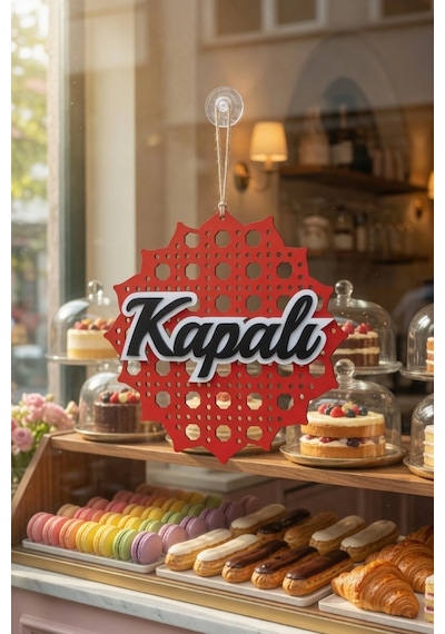Hazeran Günebakan Desenli 5d Modern Açık/kapalı Tabelası - Kırmızı