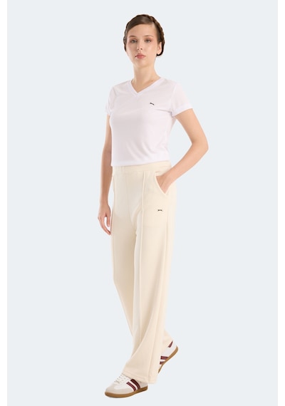 Slazenger Vılle Czg Kadın Bol Paça Ekru Eşofman Altı Ekru