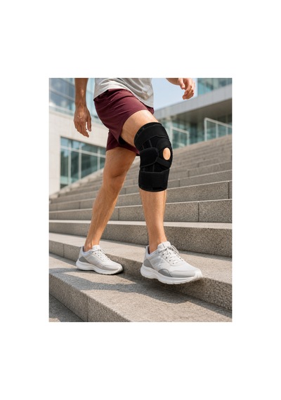 Sporcu Patella Dizliği Esnek Ligamentli Silikon Pedli Menisküs Diz Destek Bandajı