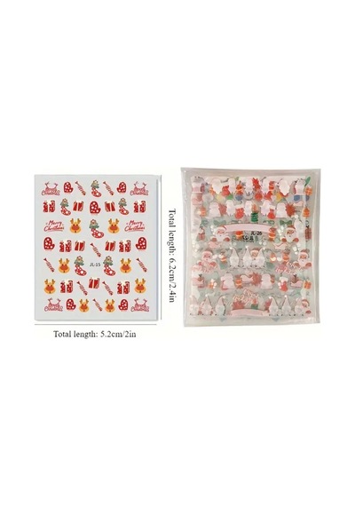 No:15 - 3d Tasarım Yapışkan Tırnak Sticker Tırnak Dövmesi Nail Art