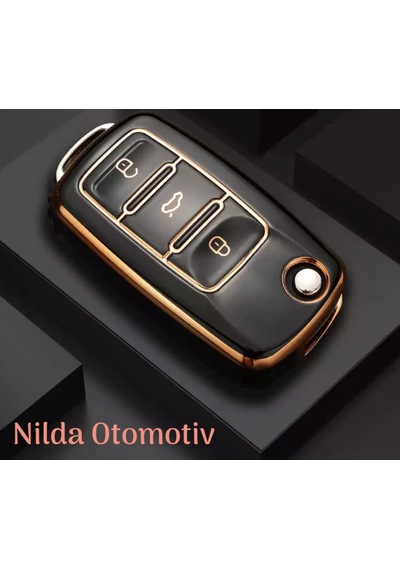 VOLKSWAGEN SEAT SKODA Uyumlu MODEL ANAHTAR KILIFI SİYAH