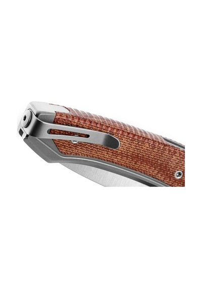 Lionsteel Twain- Gray Titanium / Natural Canvas Kamp Çakı Çok Renkli