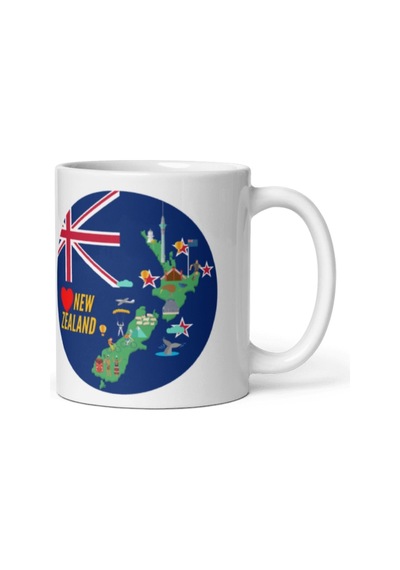 Yeni Zelanda Kupa Bardak 2 Adet Seyahat Hatıra New Zeland Mug