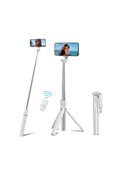 Concord 3'ü 1 Arada Bluetooth Selfie Çubuğu Tripod Kumandalı Telefon Tutucu Monopod 360 Döner