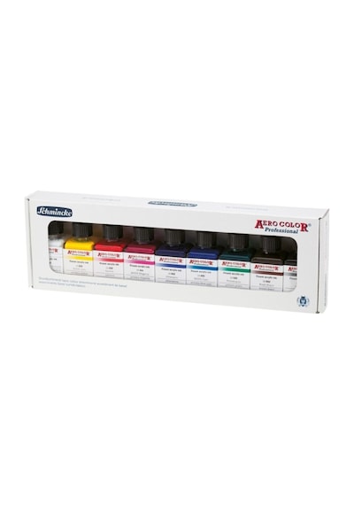 Schmincke : Aero Color Akrilik Mürekkep Seti 9 Renk X 28 Ml