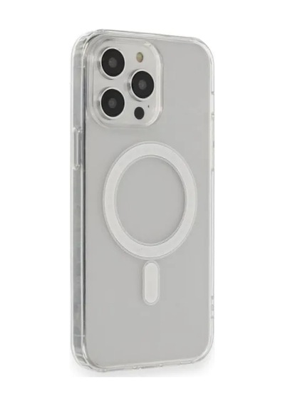 Jenerik Apple iPhone Uyumlu  Uyumlu 13 Pro Max Kılıf Matte Şeffaf Magneticsafe - Şeffaf