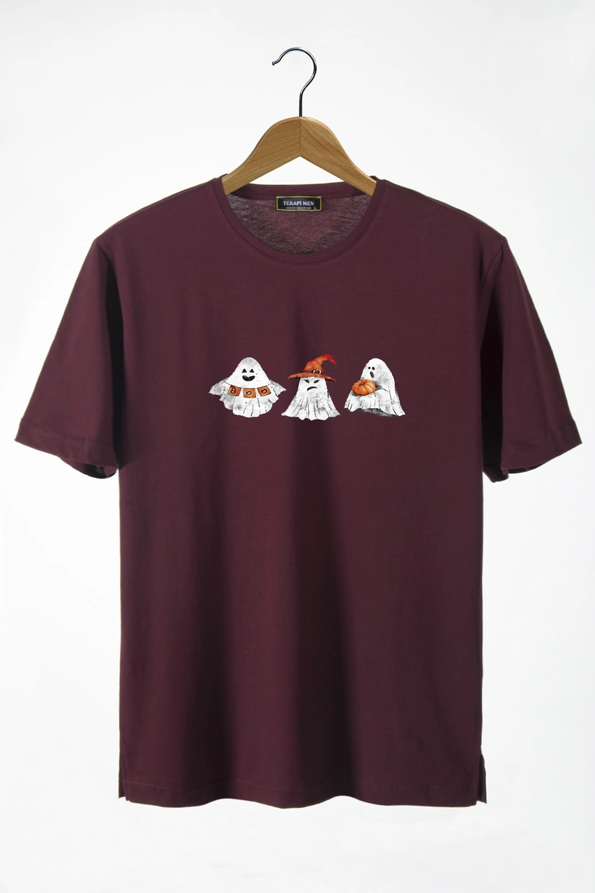 Veaven Erkek Bordo Cadılar Bayramı Baskılı Bisiklet Yaka Oversize Rahat Kalıp Basic T-shirt Bordo Veaven Erkek Bordo Cadılar Bayramı Baskılı Bisiklet Yaka Oversize Rahat Kalıp Basic T-shirt Bordo