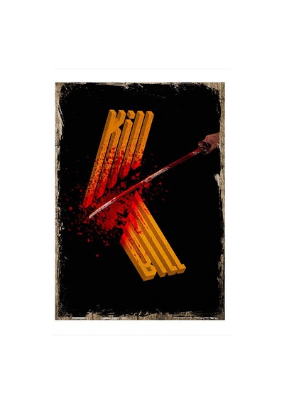 Bedeko Kill Bill Tasarım Ahşap Tablo 35 Cm X 50 Cm