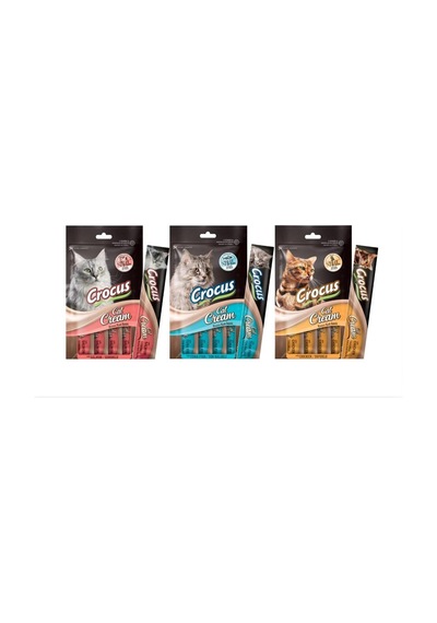 Crocus Deniz Ürünleri Krema Kedi Ödülü 4x15gr 3 Paket