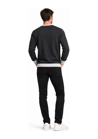 Alexander Gardi Bisiklet Yaka Basic Sweatshirt Unx-145901 Siyah