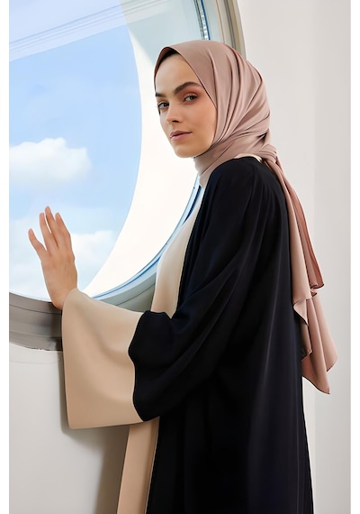 Melodi Scarf Kadın Tesettür Medine İpeği Şal Sütlü Kahve Sütlü Kahve