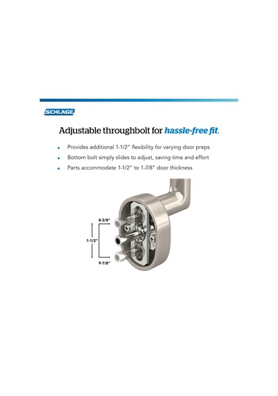 Schlage Addison Handleset Georgischen Düğme, İç, F60 Add 716 Geo