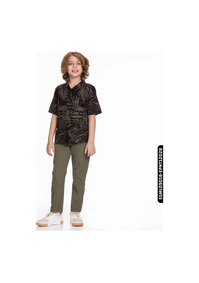 Xo Kids Erkek Navy Pantolon 8-14 Yaş 64718 Epnt12028 Yeşil 001