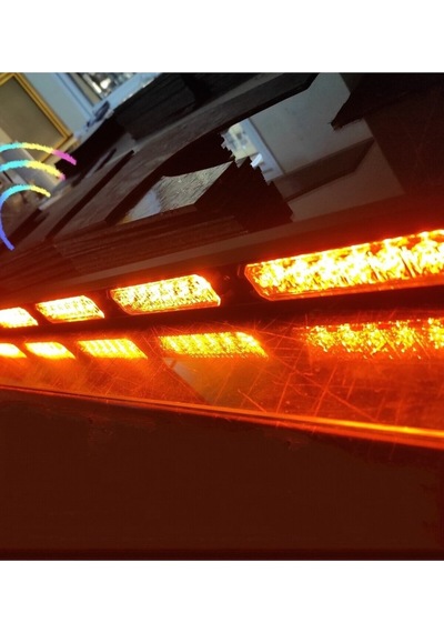 Ahmet Otomotiv 60cm Metal Kasa Sarı-turuncu Renk 15modlu 12v-24v