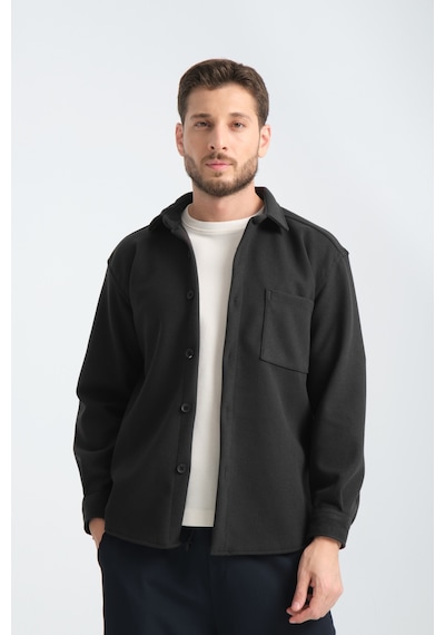 Redline Erkek Regular Fit Kışlık Kaşe Gömlek Füme