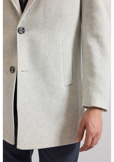 Süvari Gri Slim Mono Yaka Cepsiz Kaban Kb2010100321-s05 Gri