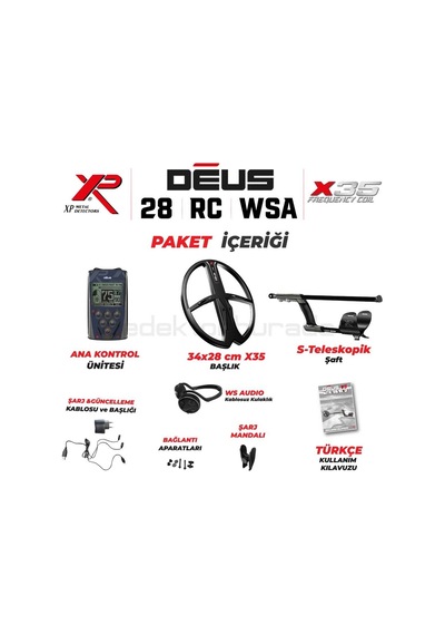 DEUS - 34x28cm X35 Başlık, Ana Kontrol Ünitesi (RC), WSAUDIO Kulaklık - FULL PAKET