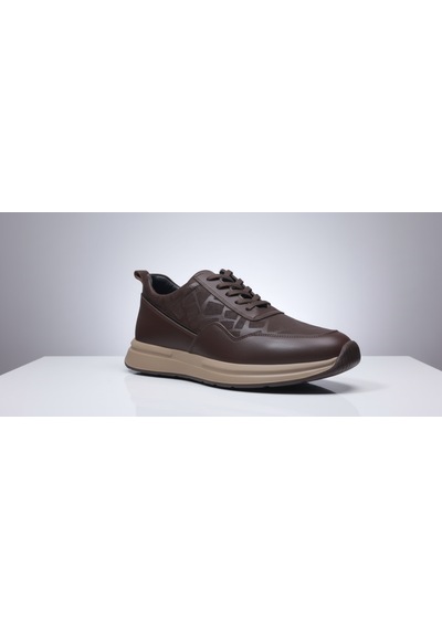 Growish Gr0444 Hakiki Deri Bej Renk Eva Taban Geometrik Desenli Sneaker Yürüyüş Ayakkabısı Kahverengi Growish Gr0444 Hakiki Deri Bej Renk Eva Taban Geometrik Desenli Sneaker Yürüyüş Ayakkabısı Kahverengi