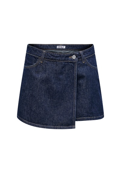 Only Kadın 100% Pamuk Regular Fit Şort Etek - 15357947 Mavi