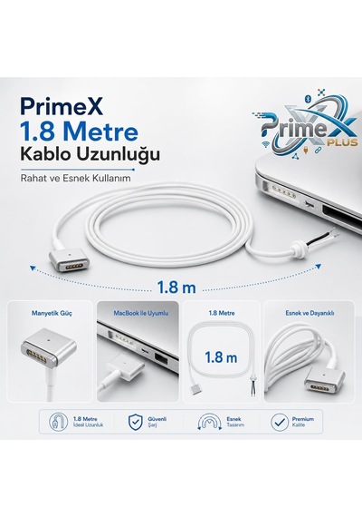 Primex Px-mac2 Magsafe 2 Güç Adaptörü Kablosu, Apple Apple Uyumlu MacBook A142