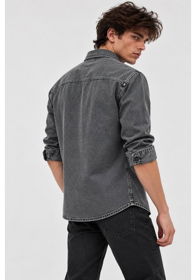 Little Cup Jeans Co Siyah Kar Yıkama Premium Tok Kumaş Çift Cep 90lar Erkek Denim Kot Gömlek Antrasit Little Cup Jeans Co Siyah Kar Yıkama Premium Tok Kumaş Çift Cep 90lar Erkek Denim Kot Gömlek Antrasit