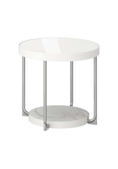 Ikea Frotorp Kenar Sehpası Beyaz-krom Kaplama