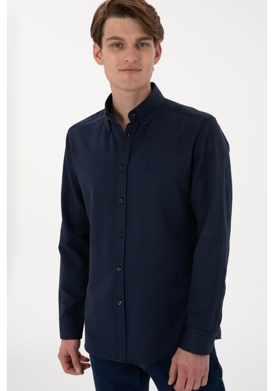U.S. Polo Assn. U.s. Polo Assn. Erkek Uzun Kollu Regular Gömlek 2084126 Lacivert