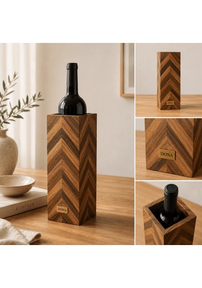 Dona Collection Şaraplık Dekoratif Şarap Şişesi Standı