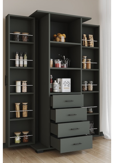 Aeka Ae-2204 Avrasya Çok Amaçlı 2 Kapaklı Raflı Çekmeceli Kiler Mutfak Dolabı Modern Tasarım 170x138x77,5 Antrasit/gri Aeka Ae-2204 Avrasya Çok Amaçlı 2 Kapaklı Raflı Çekmeceli Kiler Mutfak Dolabı Modern Tasarım 170x138x77,5 Antrasit/gri