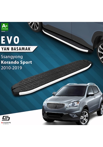 S-dizayn Ssangyong Korando Sport Evo Aluminyum Yan Basamak 203 Cm 2010-2019 A+ Kalite
