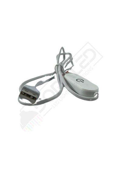 100 Cm Touch-dokunmatik Dimmer + On Off Usb Erkek Kablo 2 Amper Ucu Açık Beyaz Usb Kablo