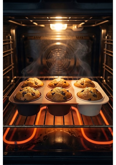 6'lı Derin Silikon Muffin Ve Cupcake Kalıbı Çok Renkli
