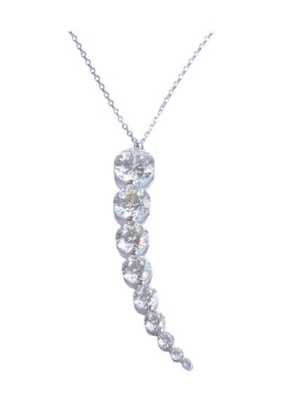 Su Yolu Sky Diamond Gümüş Kolye Gümüş