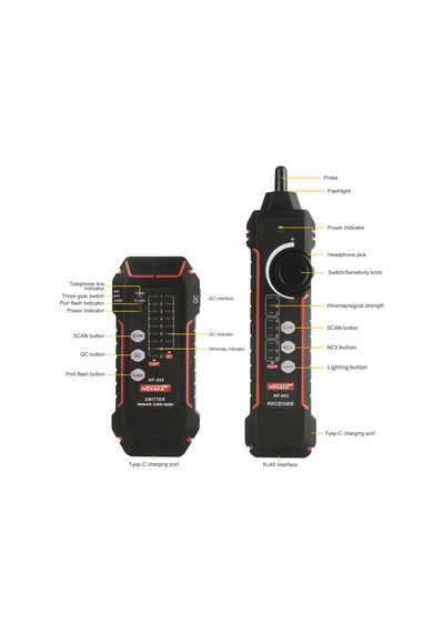 Noyafa Nf-802 Akıllı Ağ Kablo Test Cihazı