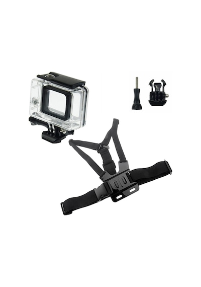 Gopro Hero 7 Black Su Geçirmez Kılıf 4 Parça Göğüs Kemeri Seti