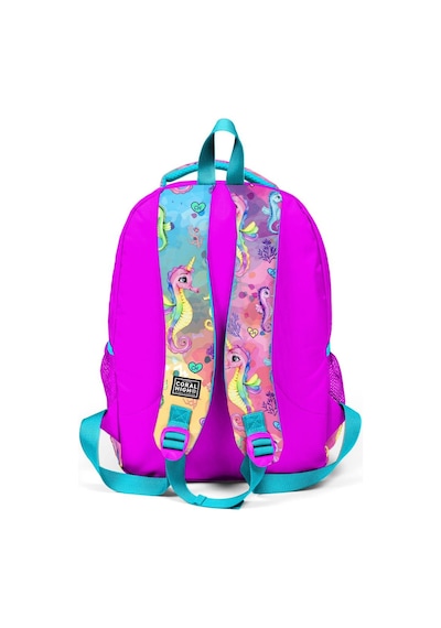 Coral High Kids Pembe Rengarenk Denizatı Desenli 3'lü Okul Çanta Seti Set0114412