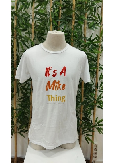 Zennamoda Erkek It Is A Mike Thing Baskılı Erkek T-shirt Beyaz