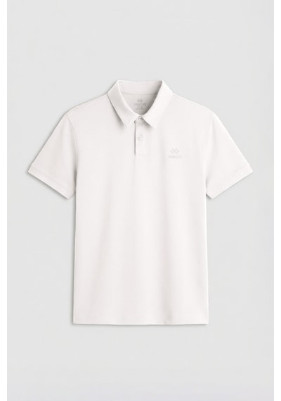 Tommylife Tommy Life Ekru Basic Logolu Standart Kalıp Triko Polo Yaka Erkek T-shirt - 87748 Ekru