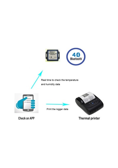 Aek Tech Tz Bt04 Bluetooth Sıcaklık Ve Nem Datalogger