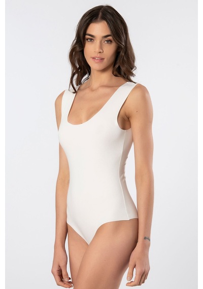 Türen Kadın Lazer Kesim Pamuklu Çıtçıtlı Body 905/ekru Ekru